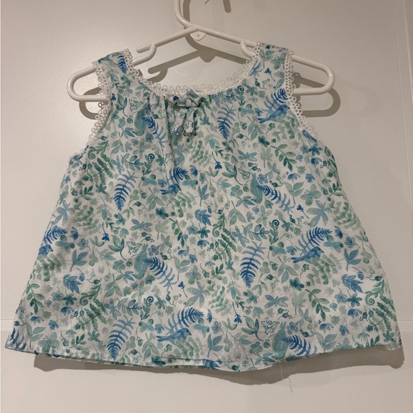 Janie and Jack Other - Janie and Jack Blue & Green Floral Tank Top